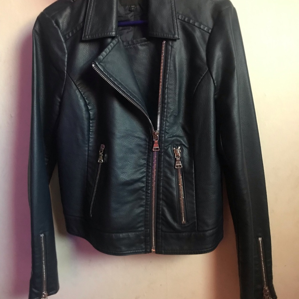 Express faux leather jacket.